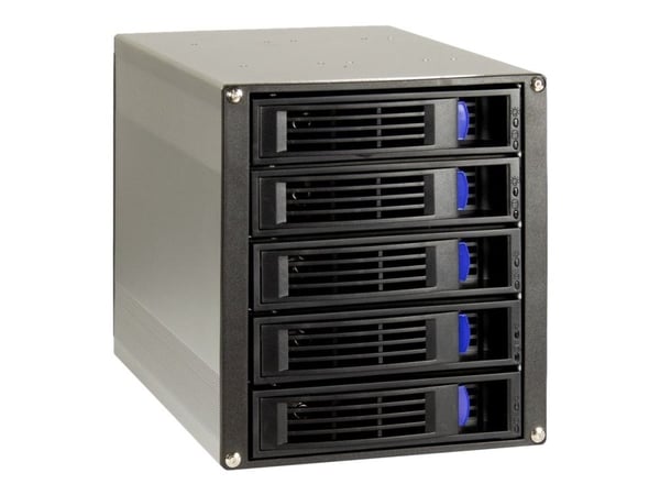 Inter-Tech ST-5255 - Rack skap - 5-bay for 2.5" or 3-bay for 3.5" hard drive - med kjølevifte