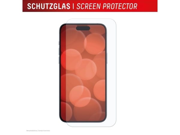 Displex 02010, Apple, iPhone 15/15 Pro/16, Tørr påføring, Skittbestandig, Ripebestandig, Gjennomsiktig, 1 stykker
