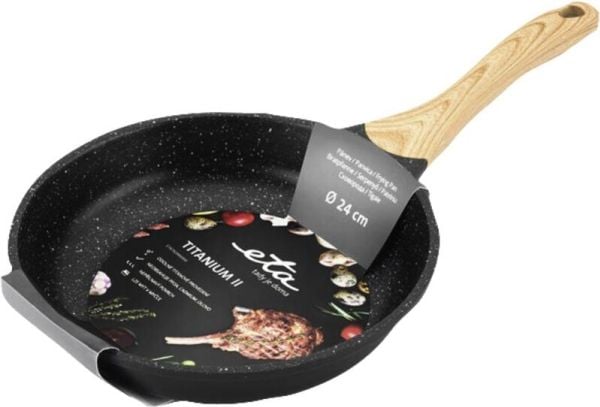 ETA Titanium II 7929 90000 - Stekpanna - 24 cm - nonstick-beläggning - svart
