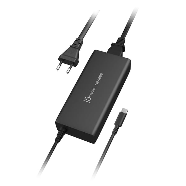 j5create JUP17140-EN - USB-C-strømadapter - PD 3.1 - 140 watt - Europa - svart