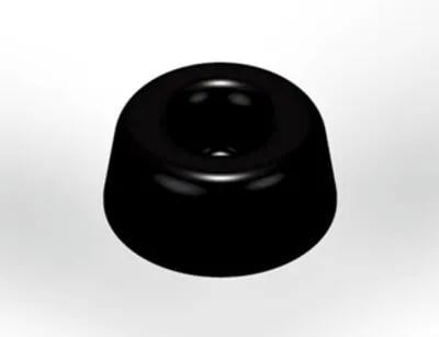 3M SJ5009BL, Musta, Polyuretaani, Kumi, Pyöreä, 2,23 cm, 10,1 mm, 6 kpl