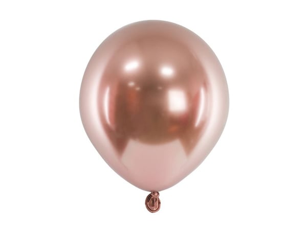 PartyDeco CHB1-5-019R-50, Lekeballong, Latex, Rosegull, Temafest, Rund, Ikke for barn under 36 måneder