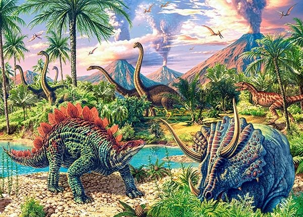 Castorland puslespill Dinosaurer ved vulkanene 120 brikker (30615676)