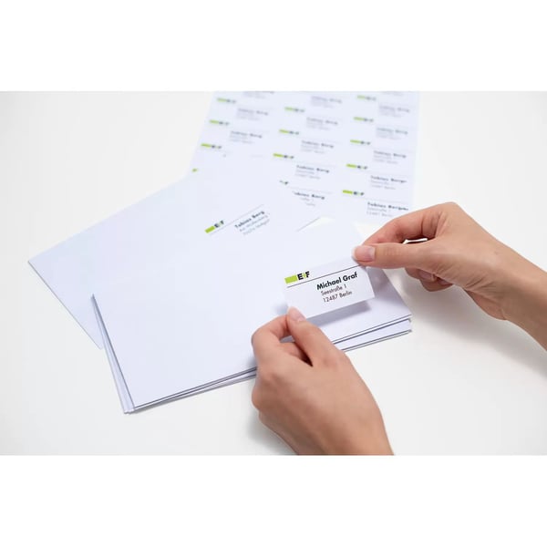 HERMA 4619, Valkoinen, Itse kiinnittyvä tulostintarra, A4, Paperi, Laser/Inkjet, Kiinteä