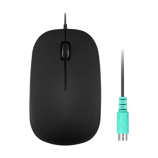 Perixx Perimice-201 WLAN-mus PS2 Optisk Sort 3 Knapper 1000 dpi