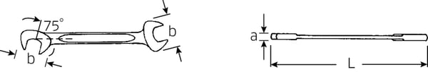 STAHLWILLE 40462424, Kromstål, Kromfarget, 9.5 mm, 105 mm, 22 g, 1 stykker