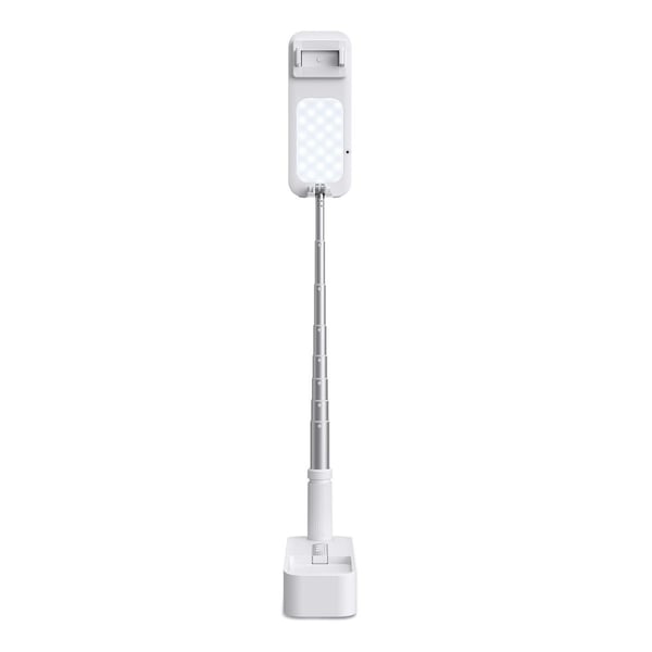 4smarts Selfie Stand LoomiPod Folg, Smarttelefon, Hvit, Alle merker, ABS, Aluminium, Polykarbonat (PC), 360°, 1000 mAh