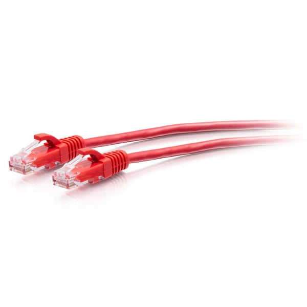 C2G 1ft (0.3m) Cat6a Snagless Unshielded (UTP) Slim Ethernet Network Patch Cable - Red - Koblingskabel - RJ-45 (hann) til RJ-45 (hann) - 30 cm - 4....