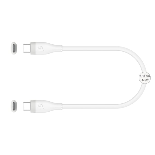 j5create - USB-kabel - 24 pin USB-C (hane) till 24 pin USB-C (hane) - USB 2.0 - 1 m - up to 480 Mbps, USB-C Power Delivery (60W)