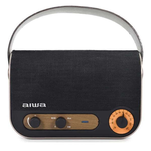 Aiwa RBTU-600, 5 W, 75 - 18000 Hz, Trådløs, Bærbar monohøyttaler, Beige, Sort, Universell