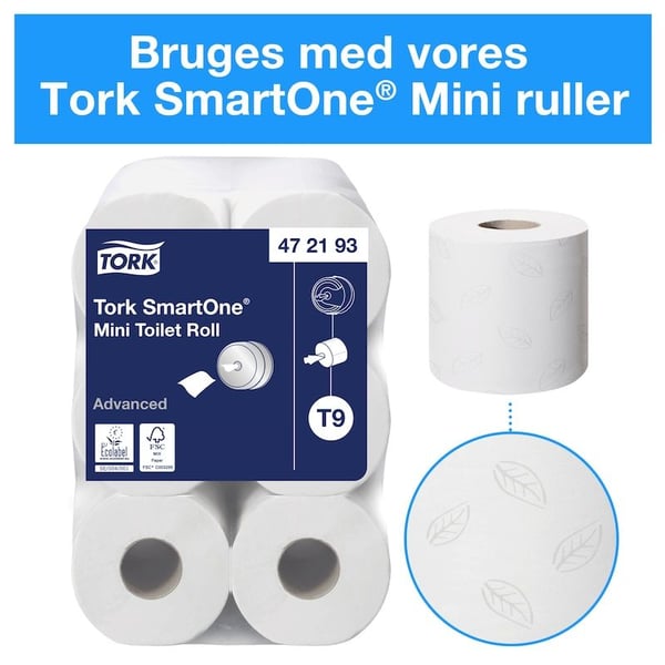 Dispenser Tork SmartOne® Mini svart - for toalettpapir