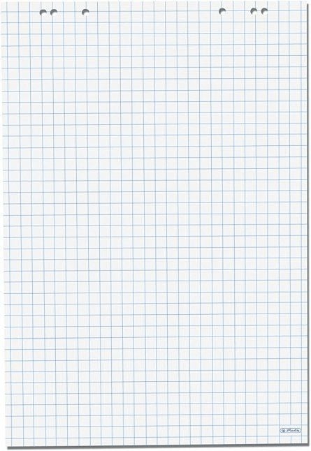 Herlitz 10834141, Flipchart pad, Hvit, Papir, Firkantet, 80 g/m², 20 sider