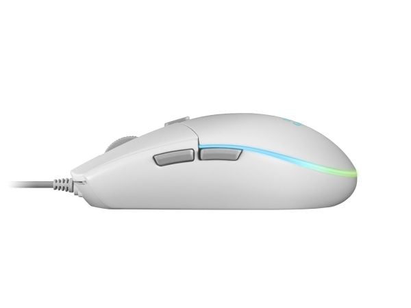 Mars Gaming MMG, Oikeakätinen, Optinen, USB A-tyyppi, 3200 DPI, Valkoinen