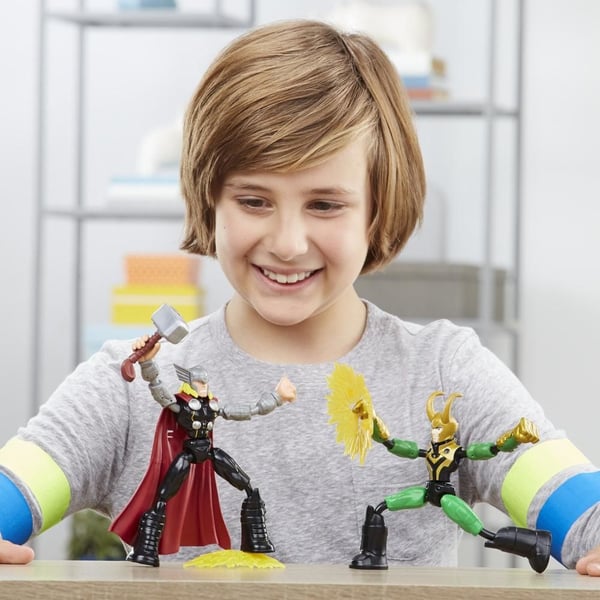Marvel Avengers Bend and Flex Thor Vs. Loki, 4 år, Avengers, Flerfarget