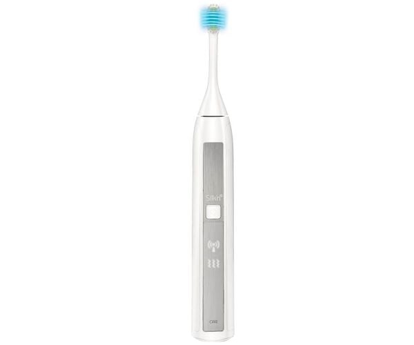 Silk''n Toothwave, Voksen, Vibrerende tannbørste, Hvit, 2 min, Oval, AC / batteri