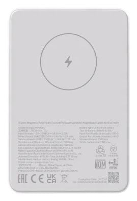 Xiaomi WPB0507 - Strømbank - magnetisk - 5000 mAh - 18.5 Wh - 20 watt - 2.4 A (USB-C) - hvit