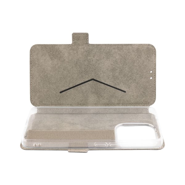 FIXED Topic - Lommebok for mobiltelefon - termoplast-polyuretan (TPU), polyuretanlær - svart - for Xiaomi Redmi Note 14