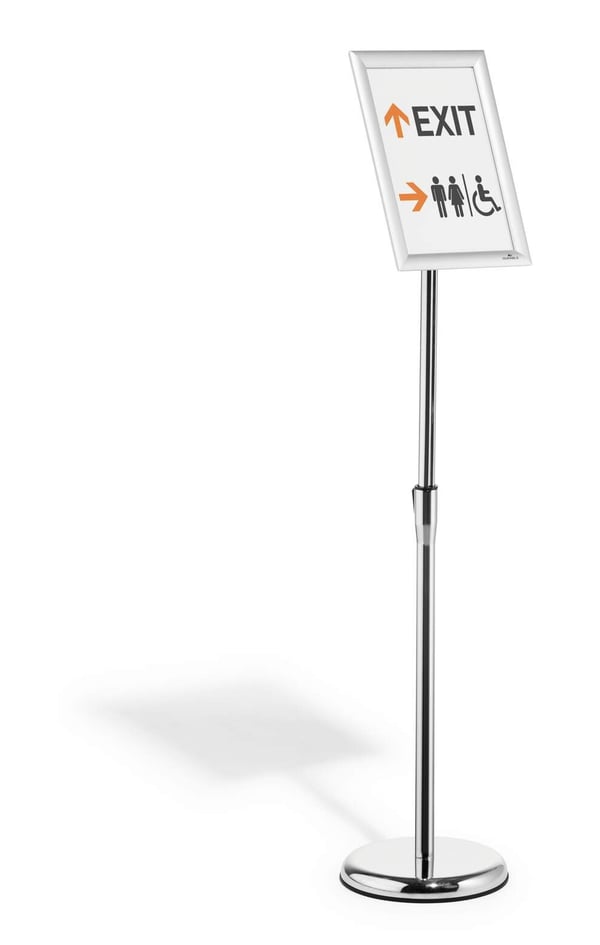 Durable 479823, Informasjonsvisning, A4, Aluminium, Plast, Stål, Sølv, Horisontal/vertikal, 1205 mm