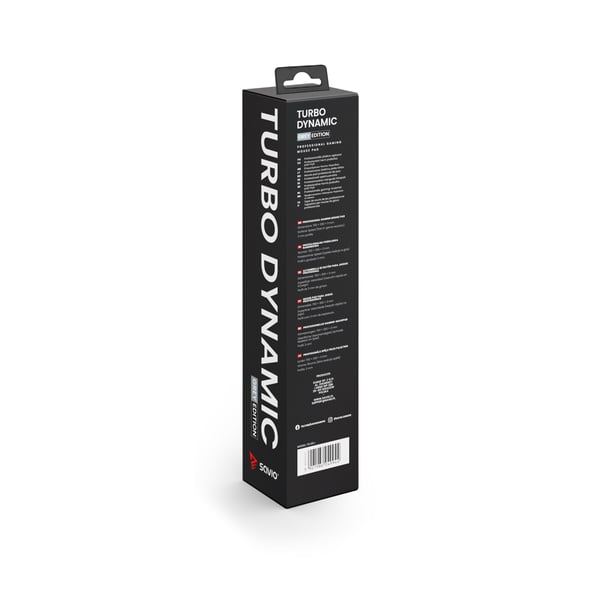 Savio Turbo Dynamic L - Grey Edition, Grå, Monokromatisk, ABS syntetisk, Antiskliunderlag, Musematte til gaming