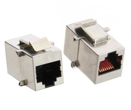 InLine® Keystone RJ45 pistorasia / pistorasia, SNAP-In, Cat.5e