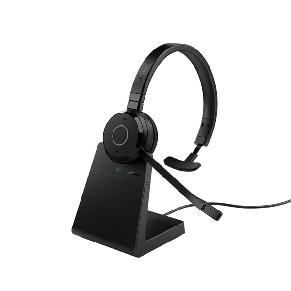 Jabra Evolve 65 TE Mono - Headset - på örat - Bluetooth - trådlös - USB-A via Bluetooth-adapter - ljudisolerande - UC-certifierad