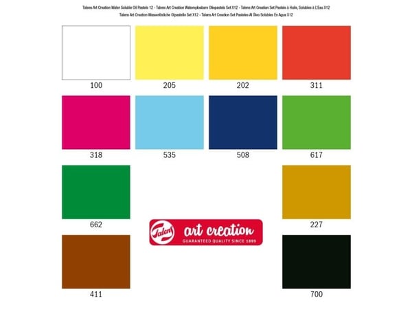 Talens Art Creation Water-Soluble Oil Pastel Set 12 Talens Art Creation Water-Soluble Oil Pastel Set 12