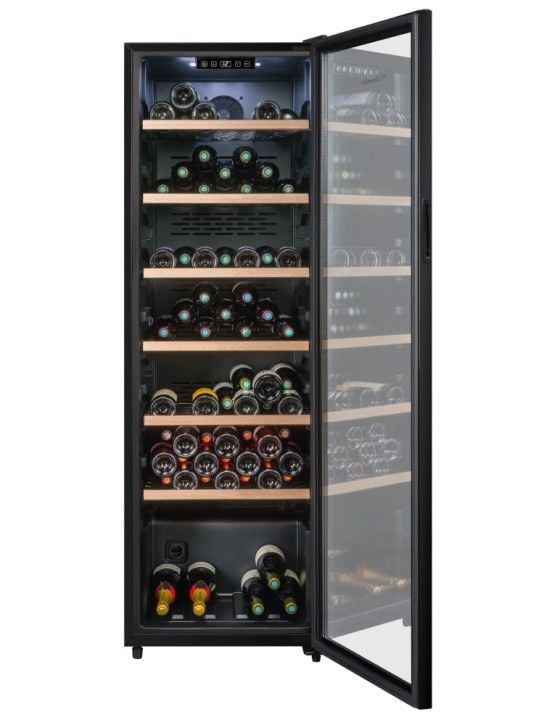 La Sommelière CTVNE147, Vin kjøleskap, Frittstående, 147 flasker, 90 W, G, Svart