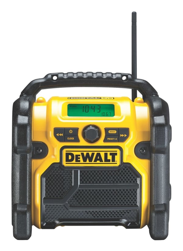 DeWalt DCR020-QW työmaaradio DAB+ FM, musta/keltainen