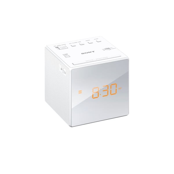 Sony ICF-C1 - Clock radio - white - 230V AC - Backup power supply via battery (CR2032)