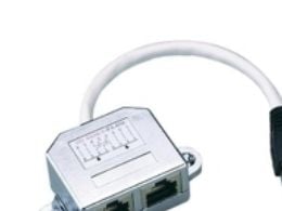 MicroConnect Y-ADAPTER - Verkonjakaja - RJ-45 (uros) RJ-45 (naaras) - Kaksoissuojattu
