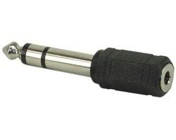 InLine Audio Adapter, 6,3 mm jack plugg til 3,5 mm jack (stereo) - svart InLine Audio Adapter, 6,3 mm jack plugg til 3,5 mm jack (stereo) - svart