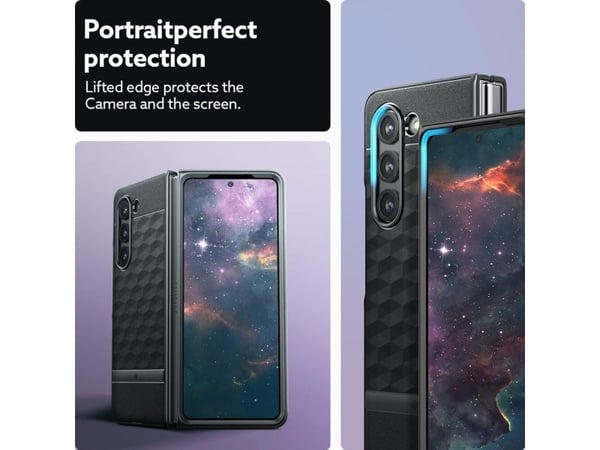 Spigen Caseology Parallax Sam Galaxy Z Fold5 Czarny/Matti Musta ACS06225 ACS06225