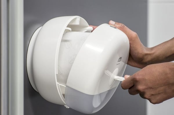 Dispenser Tork SmartOne® Mini hvit - for toalettpapir