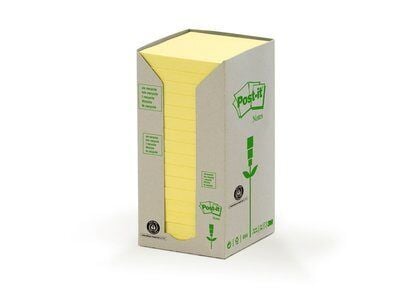 Post-It FT510110347, firkant, Gult, Papir, 100%, BLUE ANGEL, 76 mm