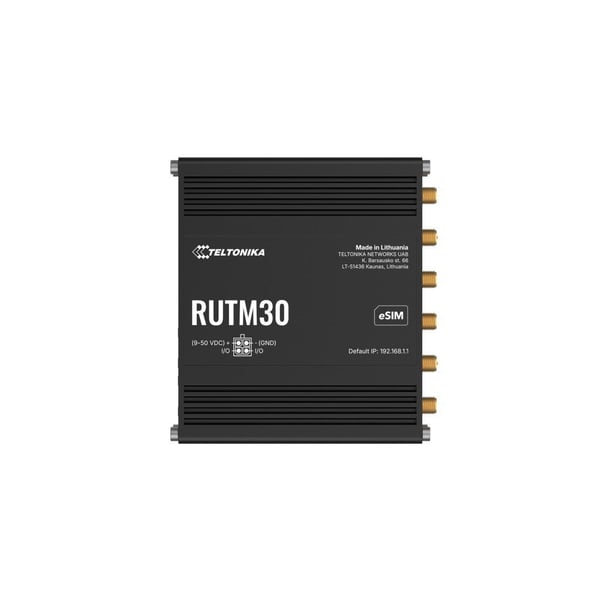 Teltonika RUTM30 - Trådløs ruter - WWAN 1-portssvitsj - 1GbE, PPP - Wi-Fi 5 - Dobbeltbånd - 5G, 4G, 3G - DIN-skinnemonterbar, overflatemonterbar, v...