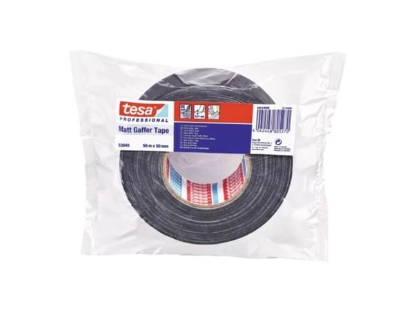 TESA 53949, Svart, Förslutning, Färgkodning, Fastsättning, Kautschuk, Metall, PVC, Trä, Slät, 2 N/cm