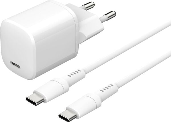 eSTUFF INFINITE ES637600 ladesett 20 W 1,5 m USB-C til USB-C, hvit