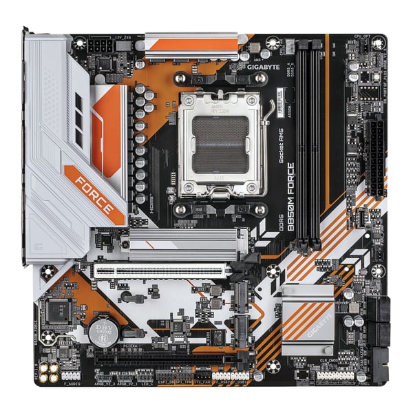 Gigabyte B850M FORCE -emolevy, B850, AM5, micro-ATX, DDR5, kunnostettu