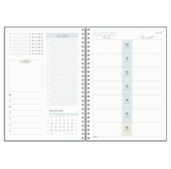 Life Planner To Do A5 ugekalender 2026