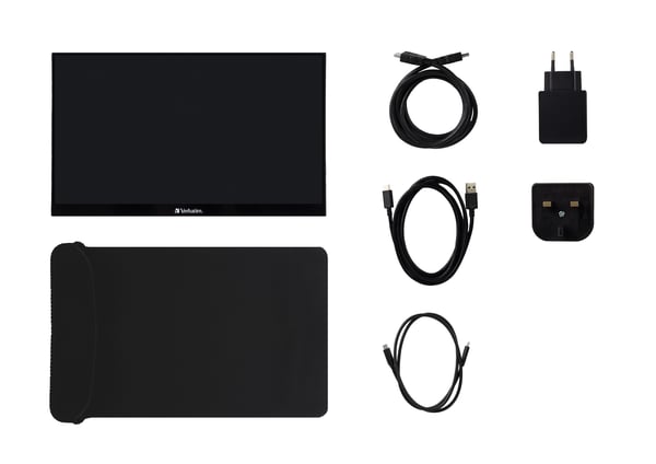 Verbatim PMT-14 - LED-skärm - 14" - bärbar - pekskärm - 1920 x 1080 Full HD (1080p) - IPS - 1000:1 - HDMI, 2xUSB-C - högtalare