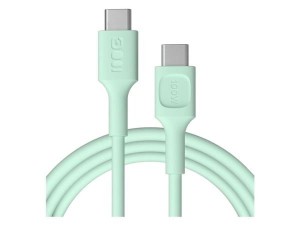 Green Cell PowerFlex - USB-kabel - USB-C (100W PD) (hane) till USB-C (100W PD) (hane) - 2 m - mintgrön