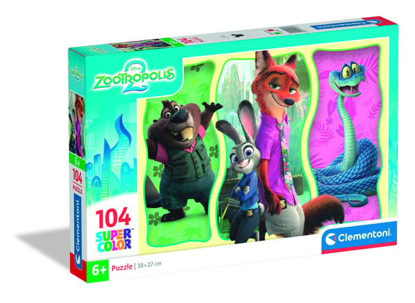 Clementoni Puslespil Zootopia 2 2025, 104 brikker