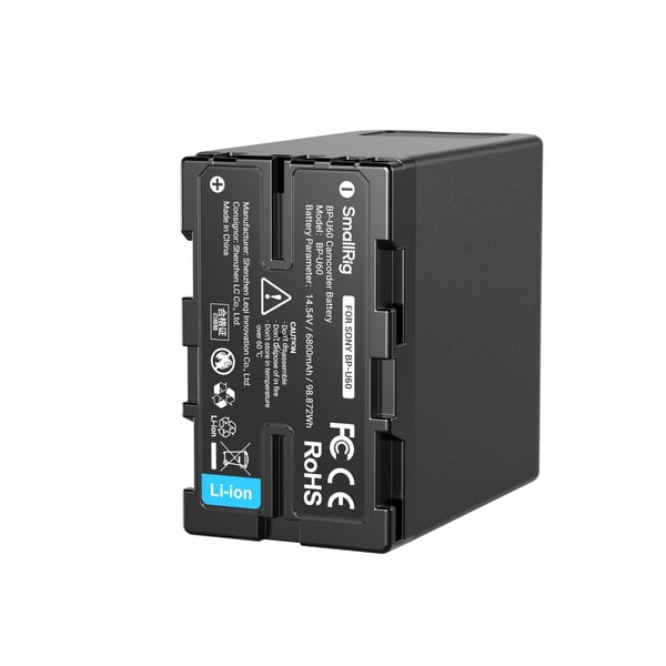 SmallRig 4670 kamera-akku 6800 mAh 14,54 V Sony BP-U60:lle
