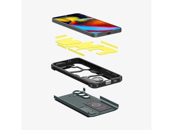 Spigen Tough Armor, Omslag, Samsung, Galaxy S24 (2024), 15,8 cm (6.2"), Svart, Grön