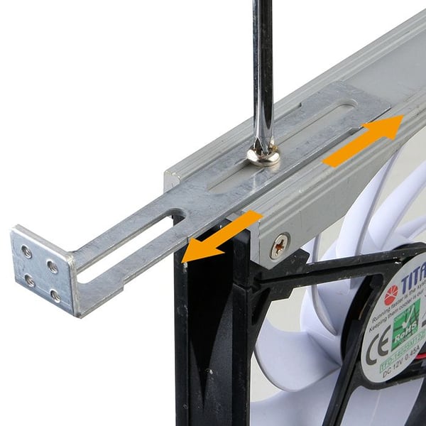 Titan TTC-SC09TZ(A), Vifte, 9,2 cm, 2600 RPM, Sort, Hvit
