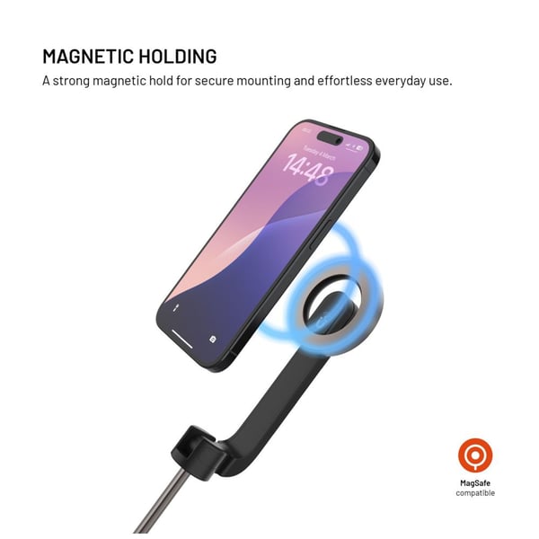 FIXED MagSnap - Selfiepinne/tripod - magnetisk montering - för Apple iPhone 12, 13, 14, 15, 16