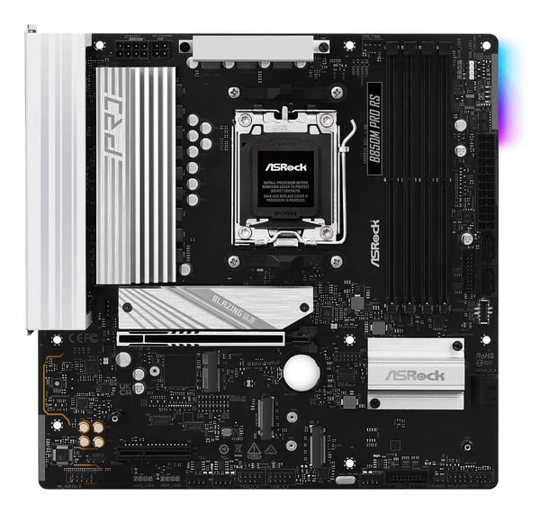ASRock B850M PRO RS - Hovedkort - micro ATX - Socket AM5 - AMD B850 Chipset - USB-C 3.2 Gen2, USB-C 3.2 Gen 1, USB 3.2 Gen 2, USB 3.2 Gen 1 - 2.5 G...