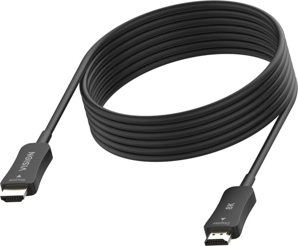 Vision TC30MHDMI8K/BL HDMI-kabel, 30 m, HDMI 2.1, 8K, 60 Hz, svart