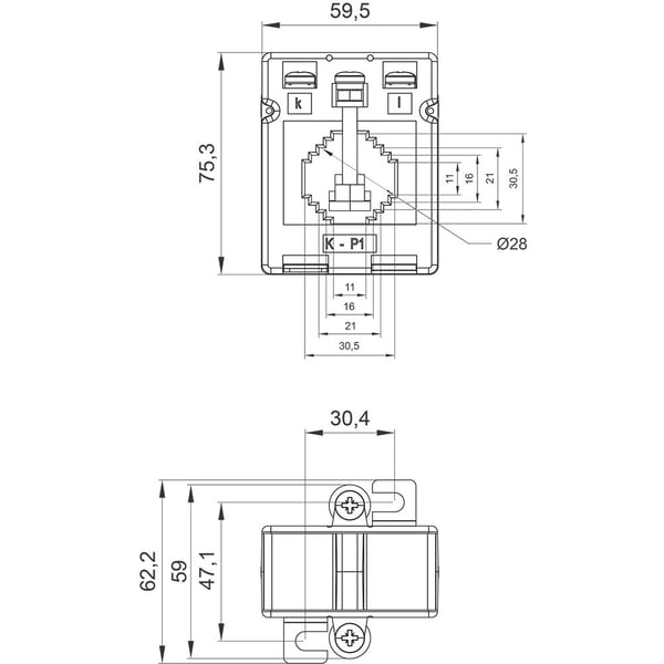 Virtamuuntaja 4NC5 600/5A 5VA CL 0.2s