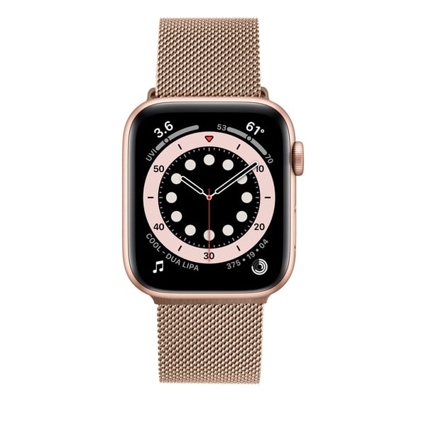 FIXED - Slinga för smart klocka - 38/40/41mm - guldrosa - för Apple Watch Hermès Series 12, Hermès Series 9, SE 3, Series 10, Series 11, Series 12